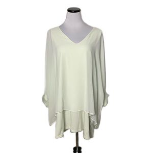 Soft Surroundings SZ 1X Light Green San Sebastián Layered Top